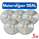 5x Diamantschijf 350mm met turbo segmenten - Motorslijper DEAL