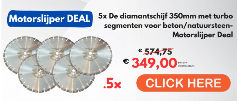 diamantschijf 350mm motorslijper deal